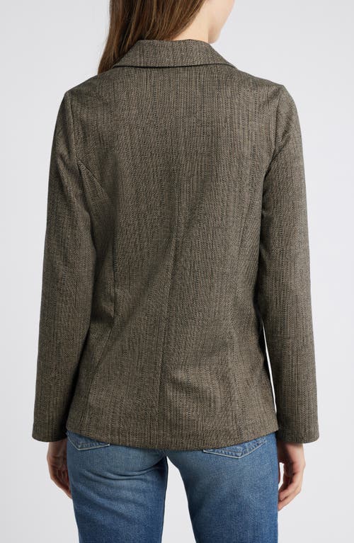 Wit & Wisdom Open Front Blazer In Peanut Butter Black