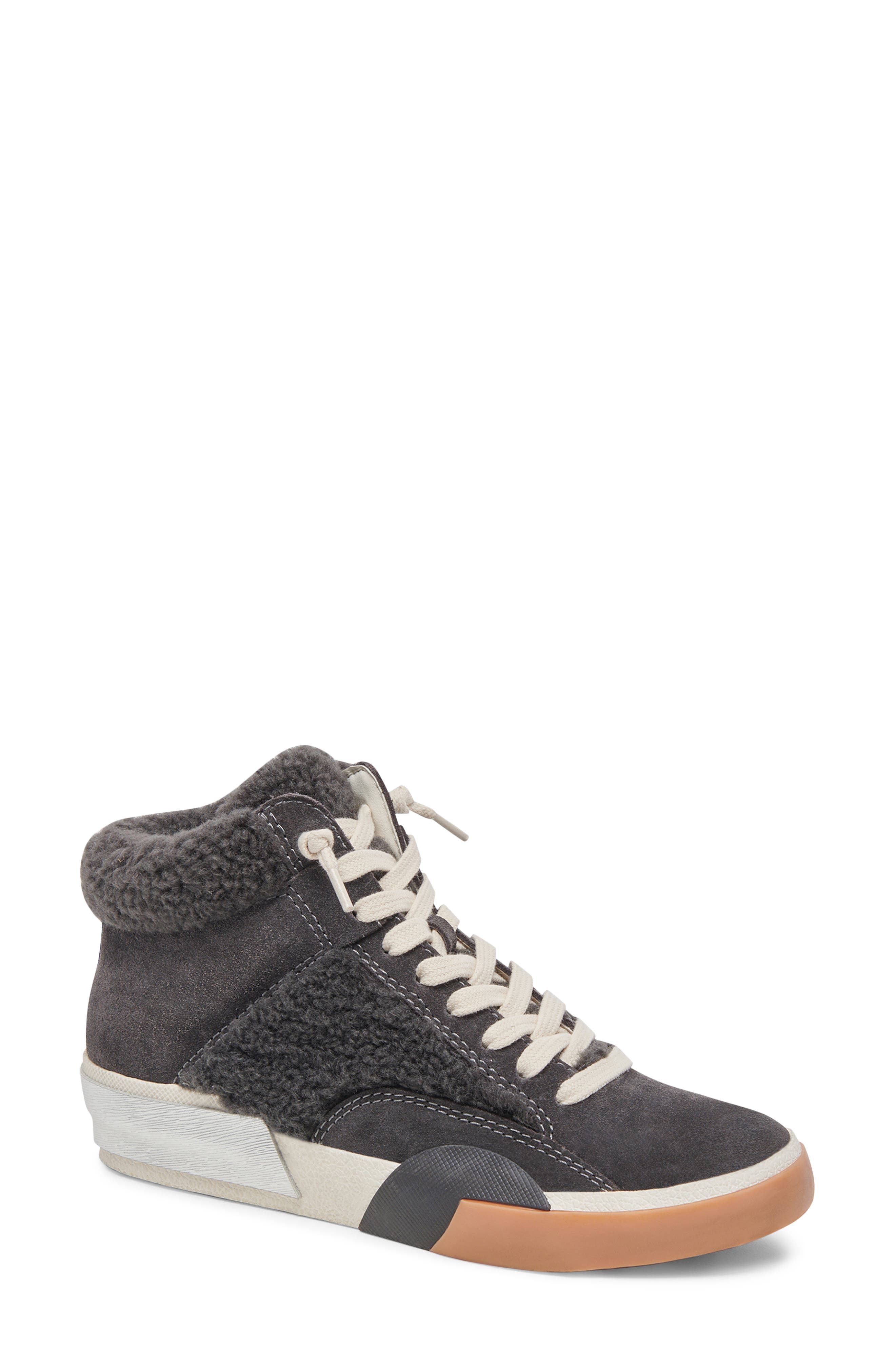 Dolce Vita Zilvia Faux Shearling High Top Sneaker, Main, color, 