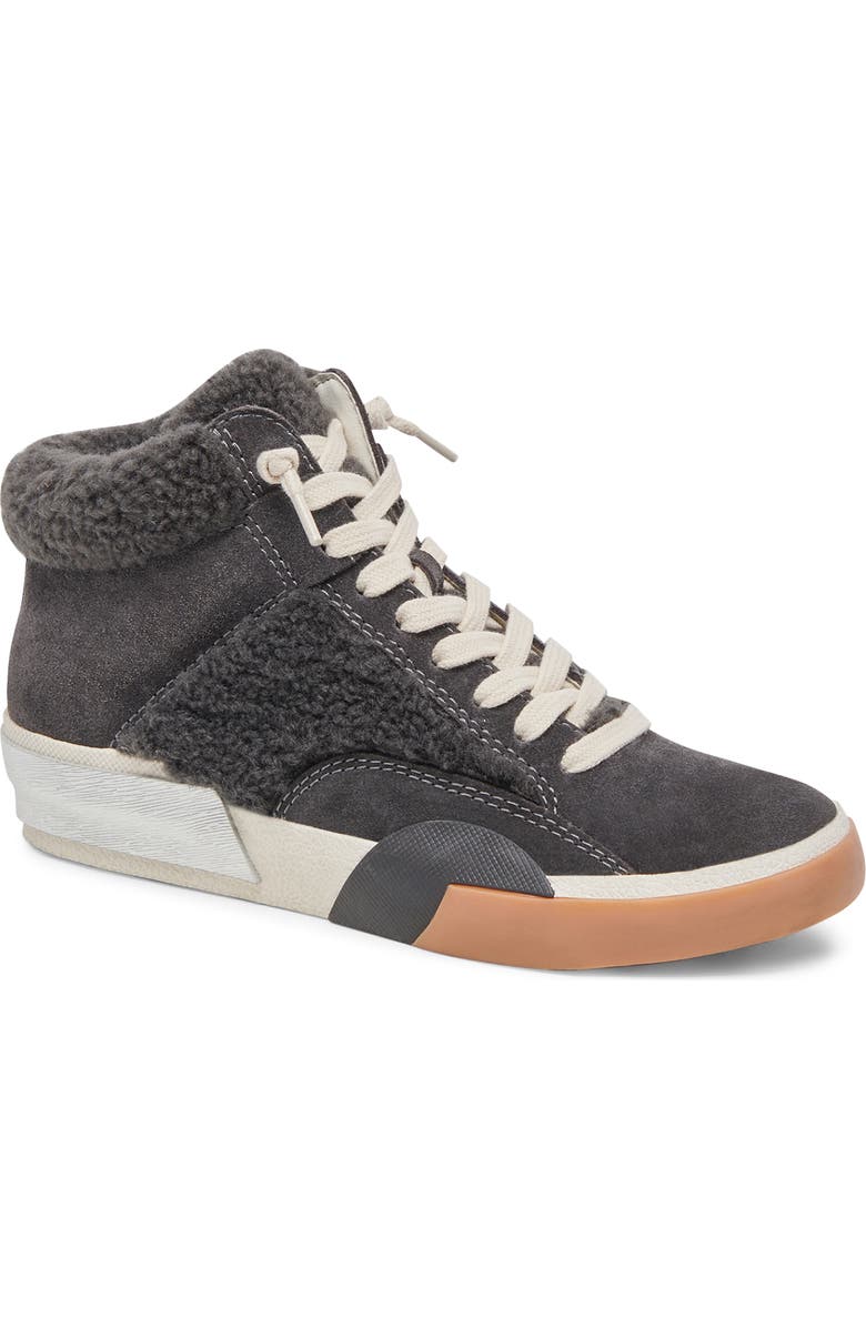 Dolce Vita Zilvia Faux Shearling High Top Sneaker, Main, color,