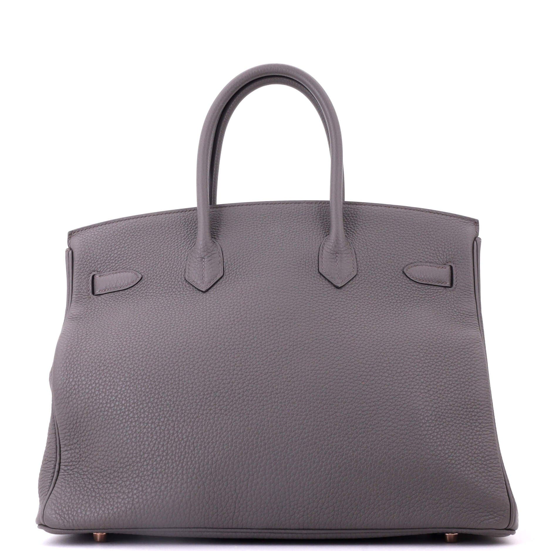 Pre-Owned Hermes Birkin Handbag Grey Togo with Gold Hardware 35, Alternate, color, Etain