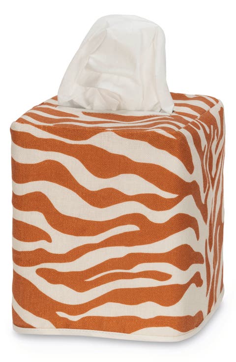 Regine Zebra Stripe Tissue Box Cover