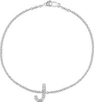 EFFY Sterling Silver Diamond Initial Bracelet - 0.15 ctw