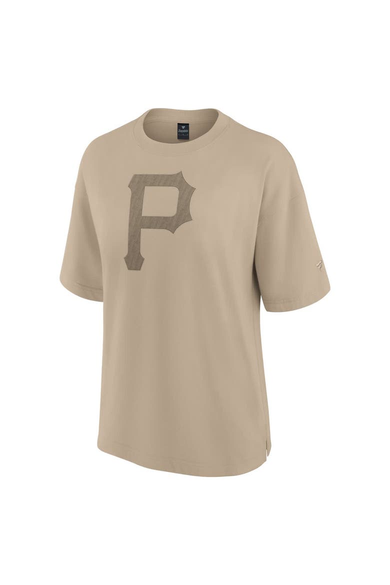 Women's Fanatics Khaki Pittsburgh Pirates Oversized Elements T-Shirt, Alternate, color, Khaki