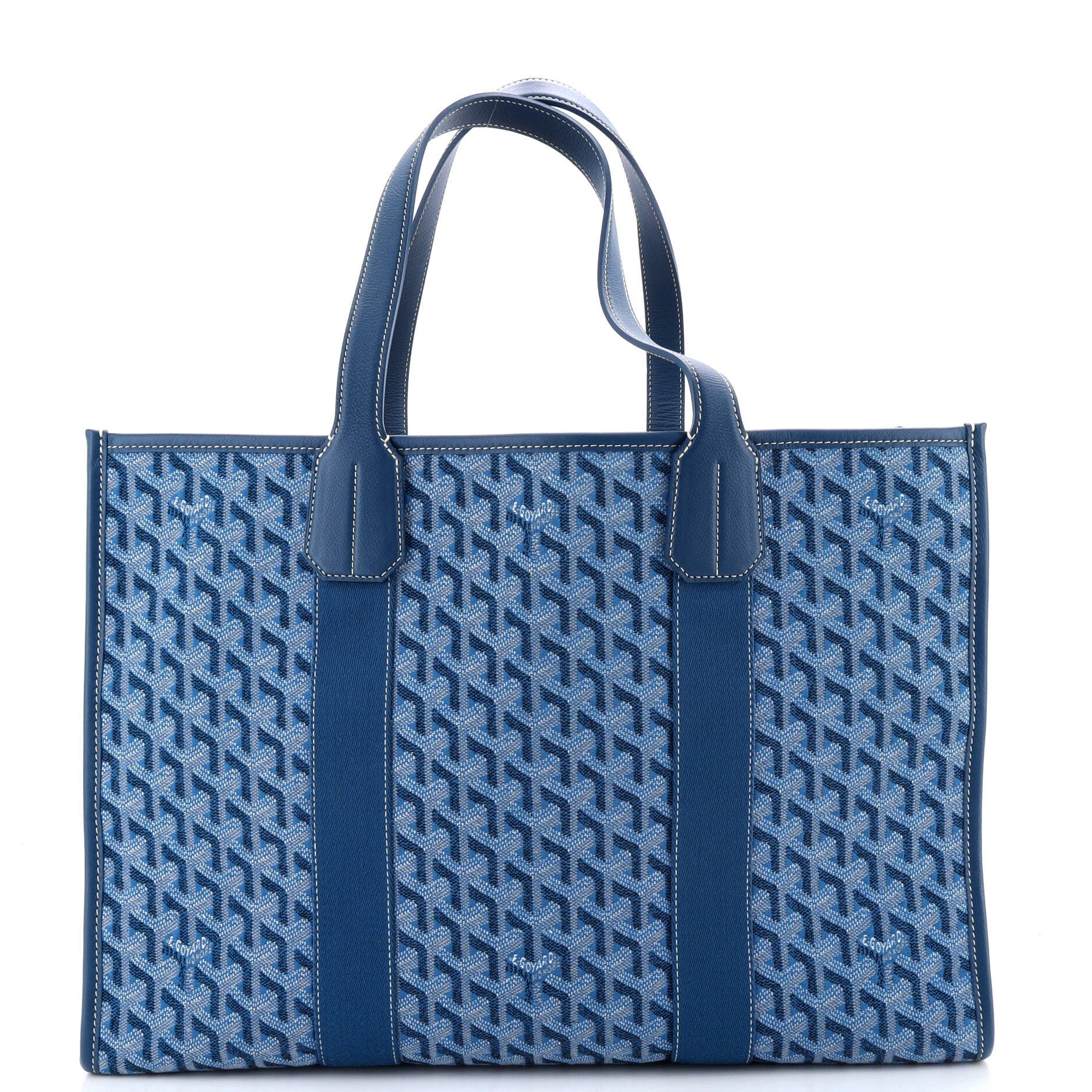 Pre-Owned Goyard Villette Tote Coated Canvas MM, Main, color, Blue