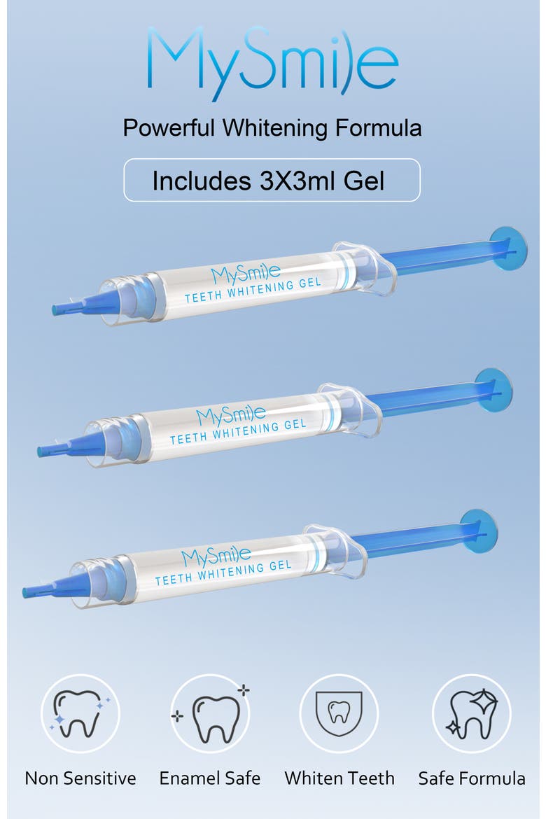 Teeth Whitening Gel Refill Pack, 3 Non-Sensitive Teeth Whitening Gel, Alternate, color, Clear