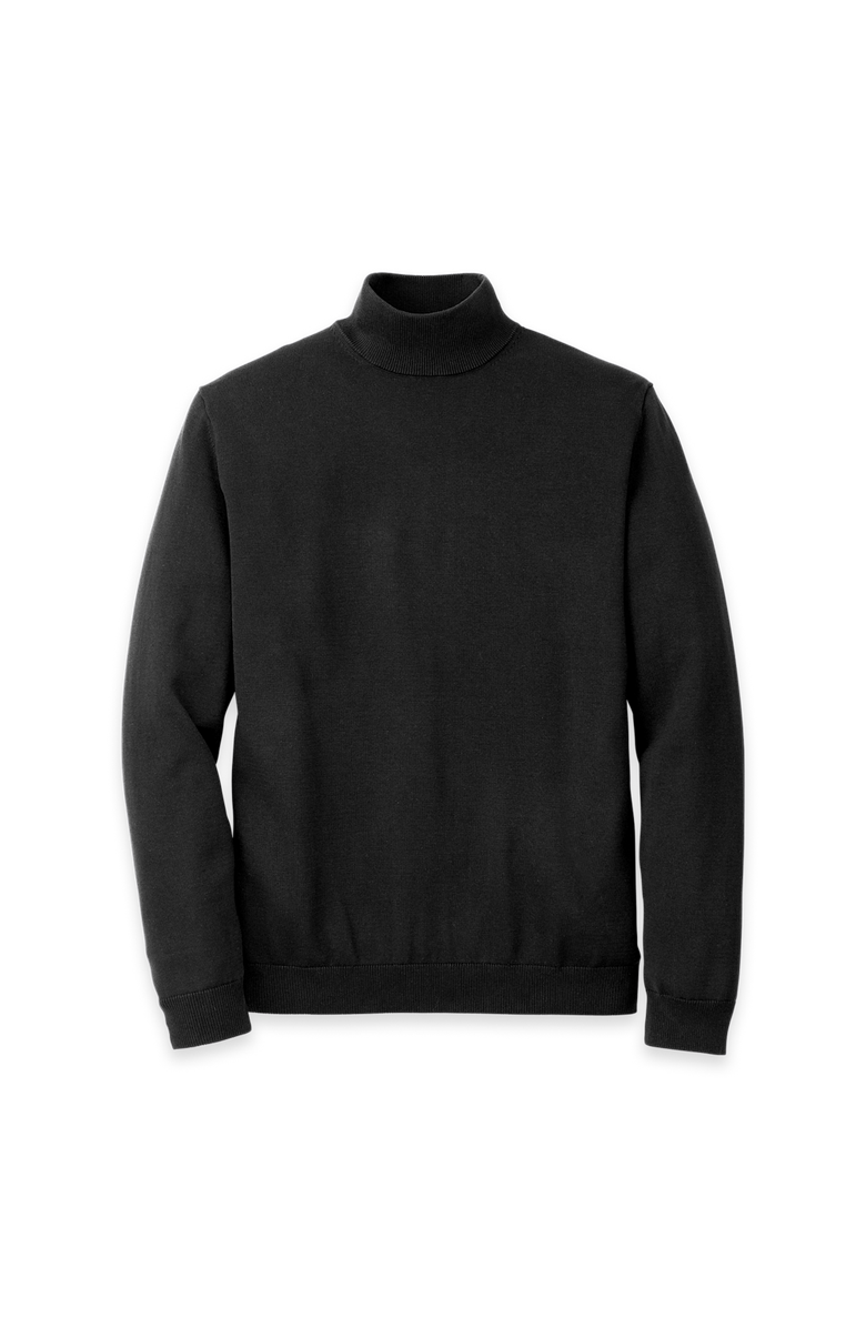 Paul Fredrick Supima Cotton Mock Neck Sweater, Main, color, Black