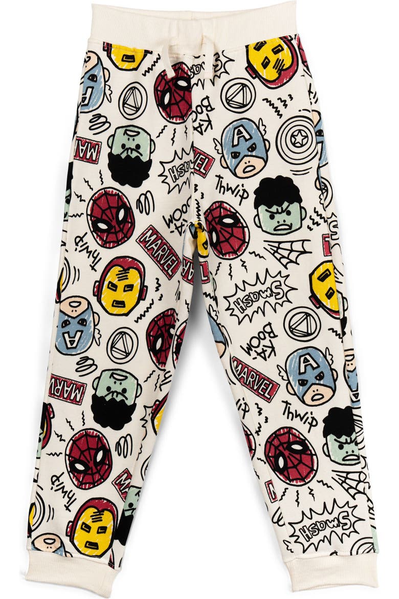 Avengers Fleece 2-Piece Sweatshirt and Pants Set, Alternate, color, Ivory
