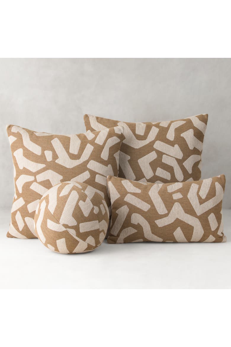 Fascination Caramel Chenille Indoor & Outdoor Woven Accent Pillow, Alternate, color, Caramel