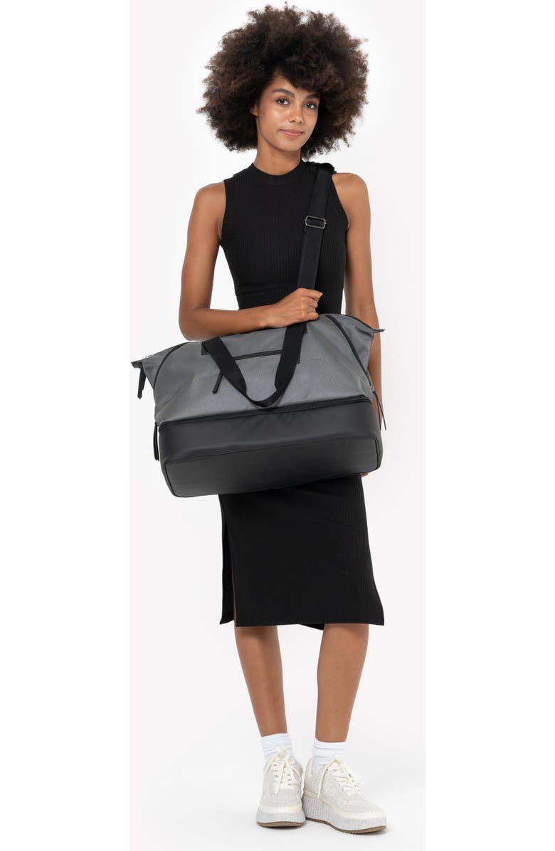 Sherpani Boston Anti-Theft Carry-On Tote for Women with Removable Shoe Compartment, Alternate, color, Granite