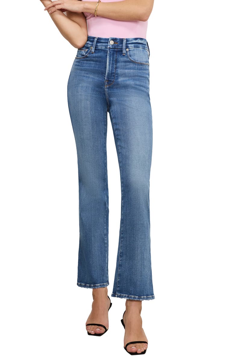 Good American Soft Tech Good Curve High Waist Straight Leg Jeans, Main, color,