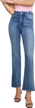 Good American Soft Tech Good Curve High Waist Straight Leg Jeans