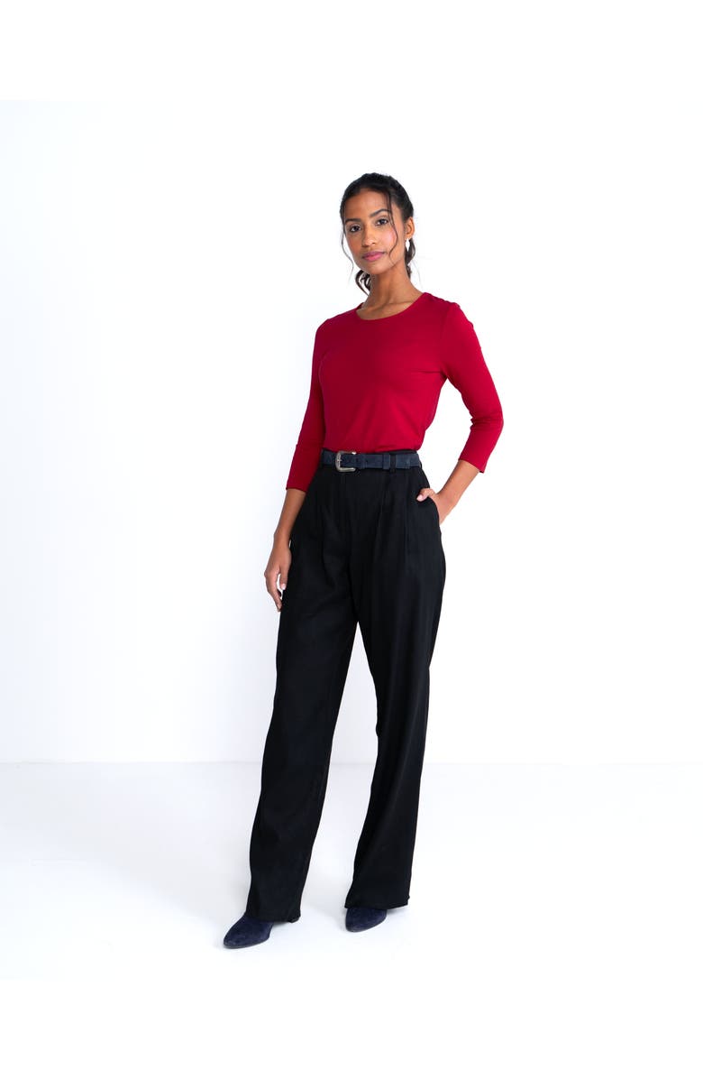 Kettlewell Iona Linen Pants, Alternate, color, Black