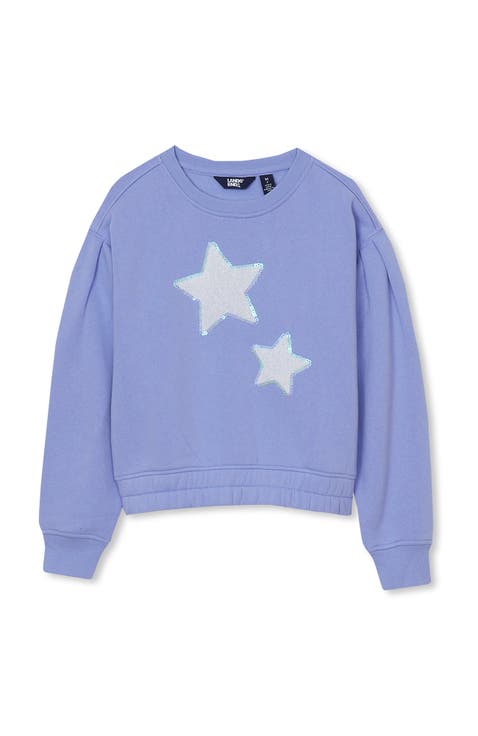 Girls Crew Neck Embroidered Sweatshirt