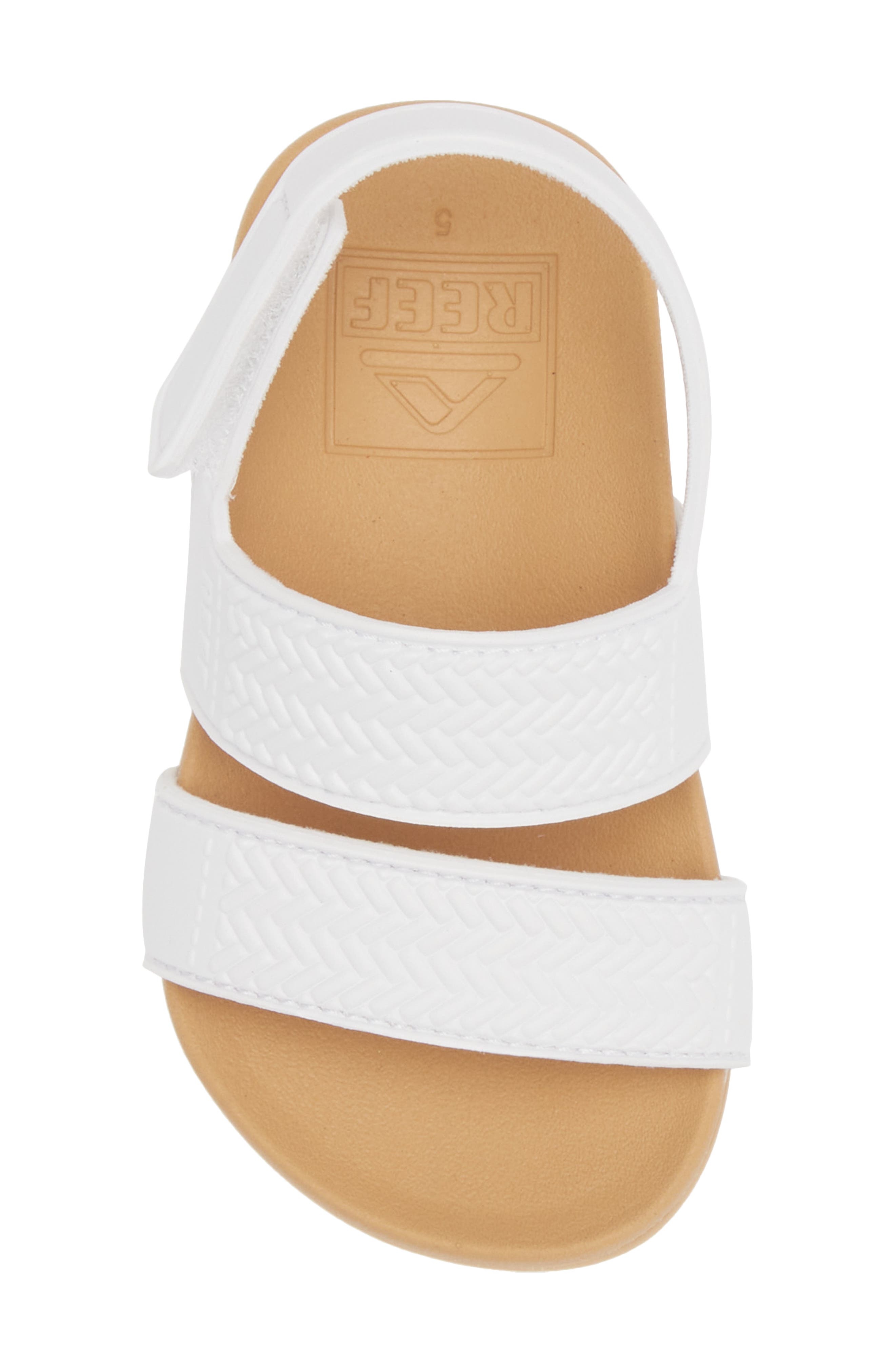 Reef Kids' Water Vista Slingback Sandal, Alternate, color, White/Tan