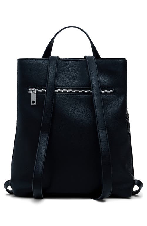 Desigual Mini Faux Leather Backpack In Black