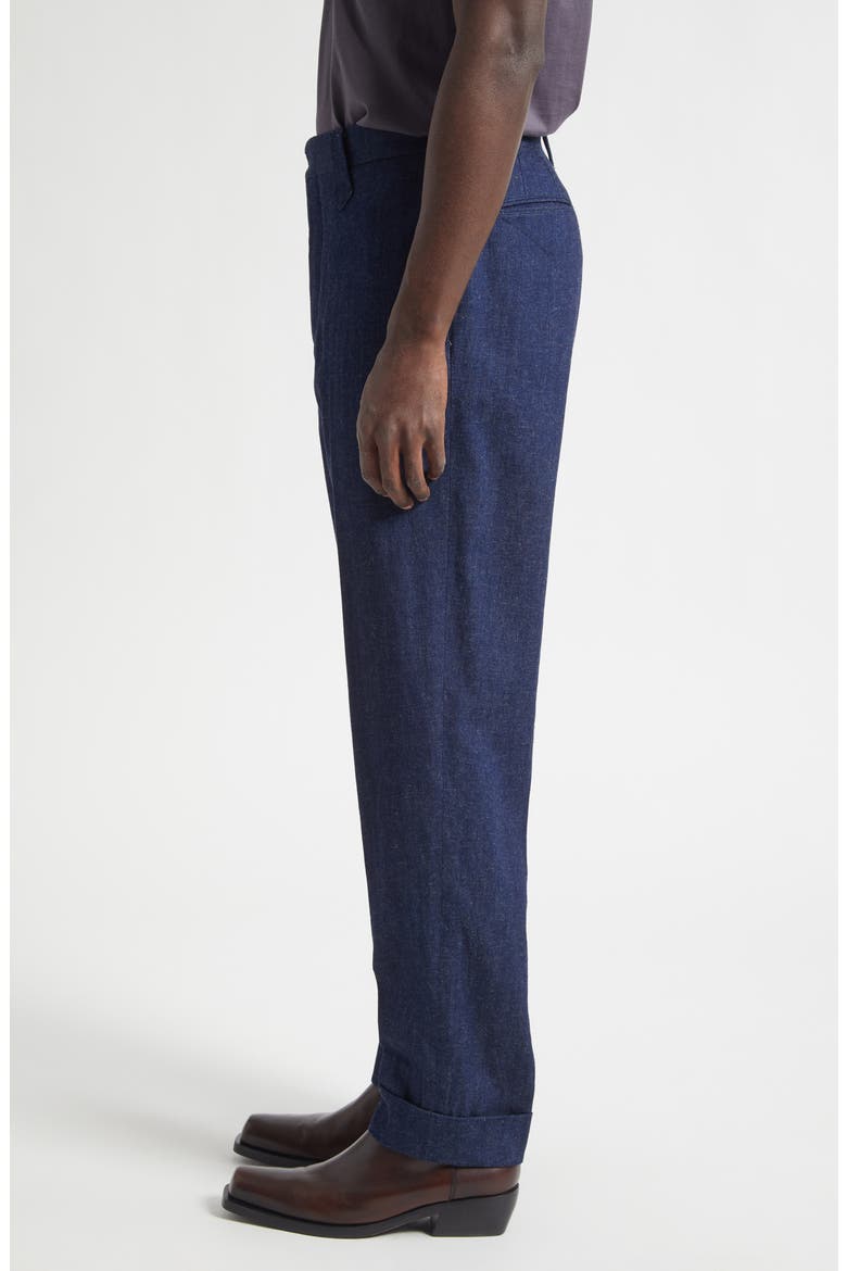 Slim Fit Denim Western Straight Leg Pants, Alternate, color, INDIGO