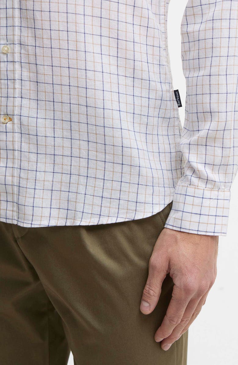 Barbour Belleview Tattersall Button-Up Shirt, Alternate, color, White