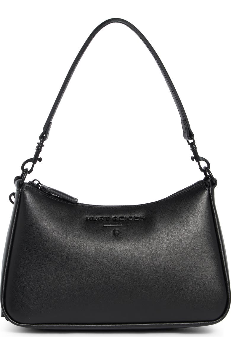 Kurt Geiger London Highgate Leather Shoulder Bag, Main, color, Black