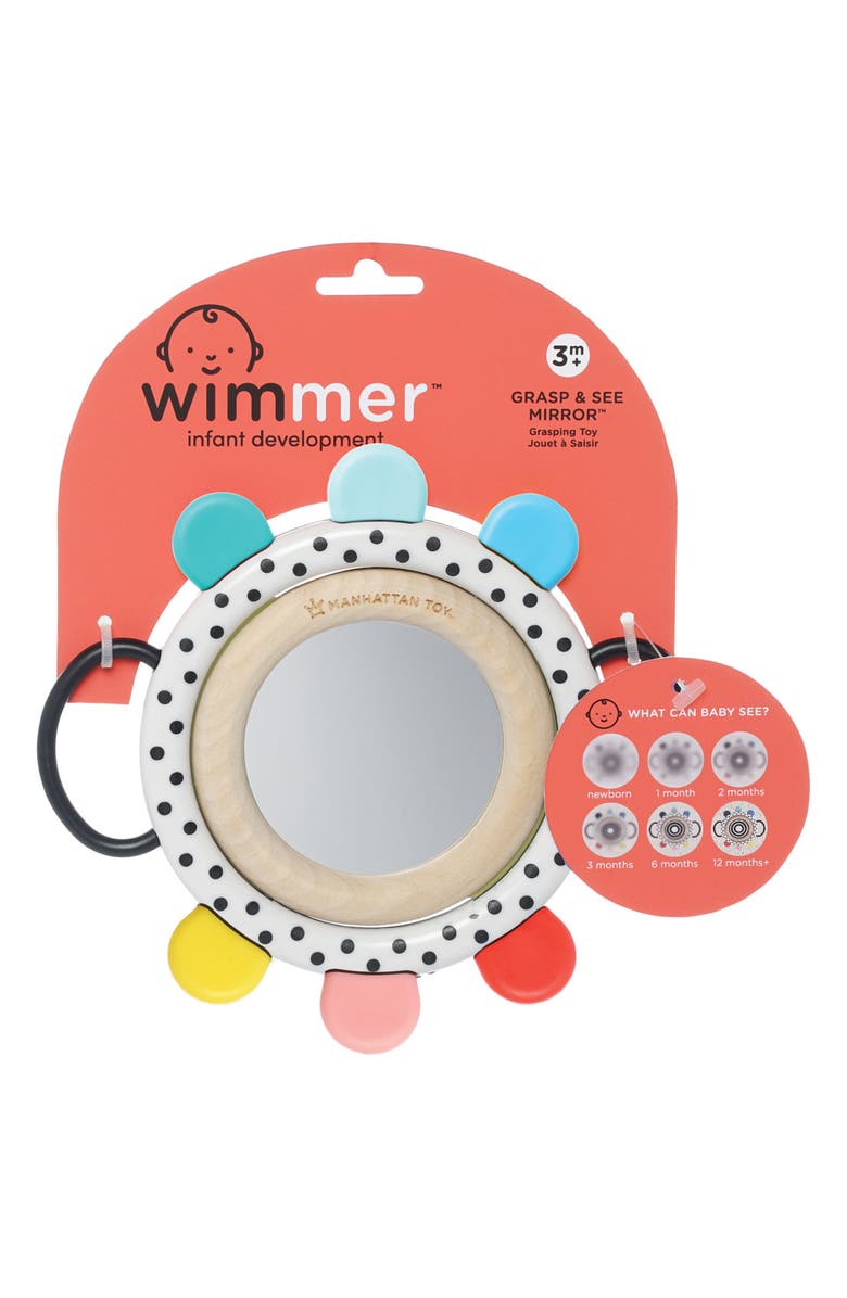 Manhattan Toy Wimmer Grasp & See Mirror, Alternate, color, Multi-Color