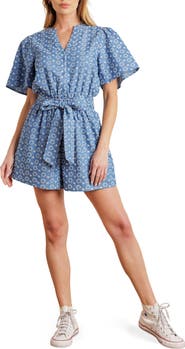 FLYING TOMATO Embroidered Romper