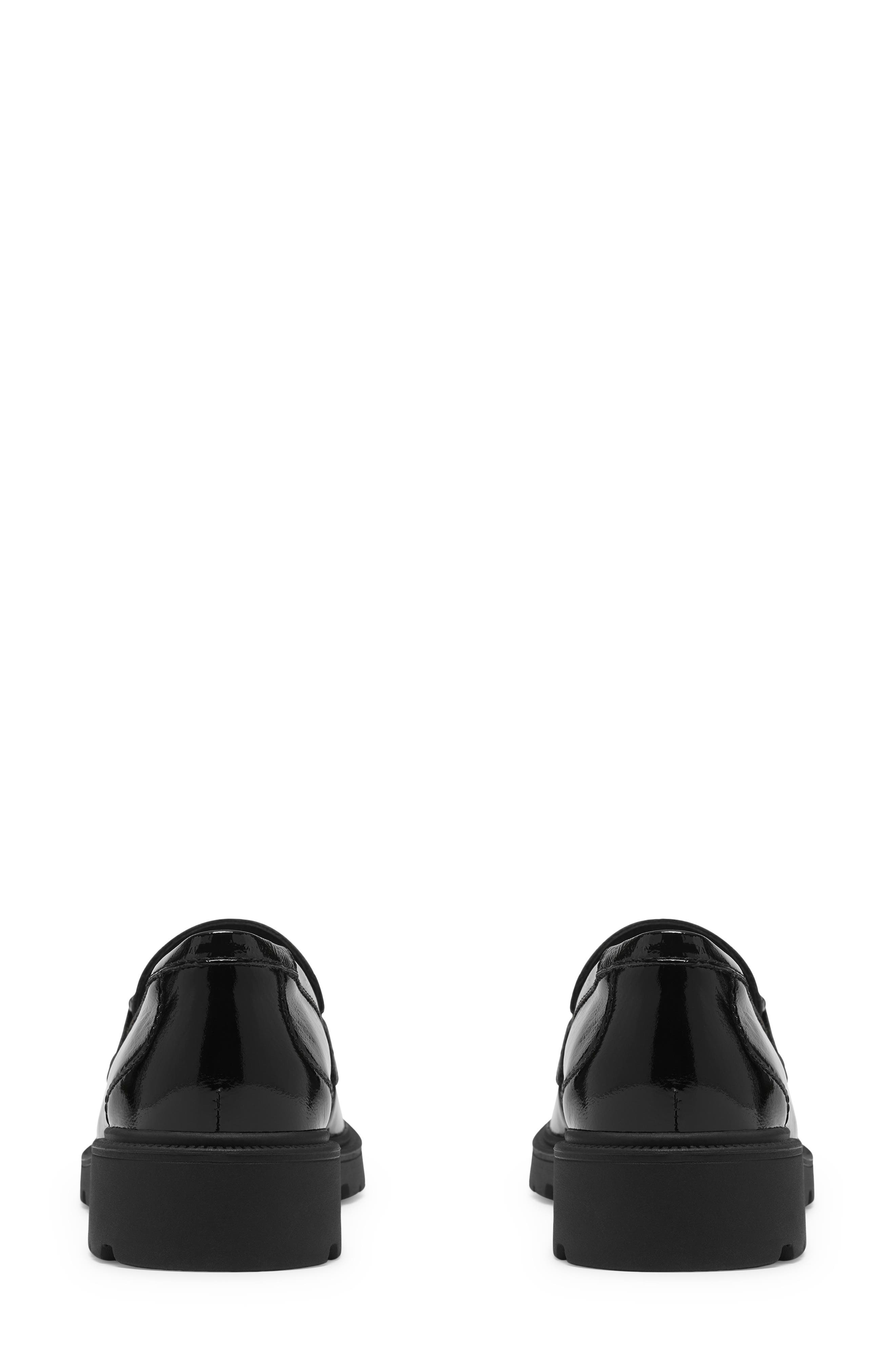 Collection L Step Loafer, Alternate, color, BLACK PAT LEA