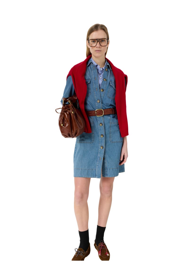 Rani Denim Shirt Dress, Alternate, color, Jeans