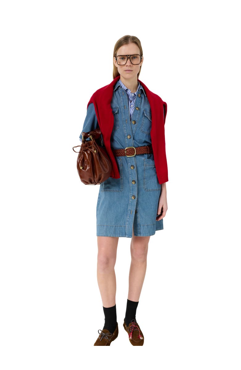GERARD DAREL Rani Denim Shirt Dress, Alternate, color, Jeans