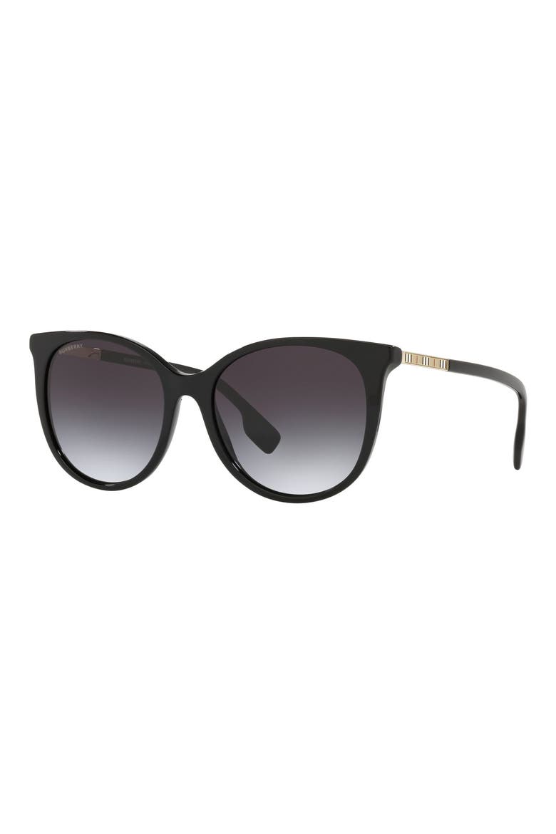 55mm Gradient Cat Eye Sunglasses, Alternate, color, BLACK/ GREY GRADIENT
