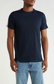 DENIM AND FLOWER Contrast Tape Knit T-Shirt