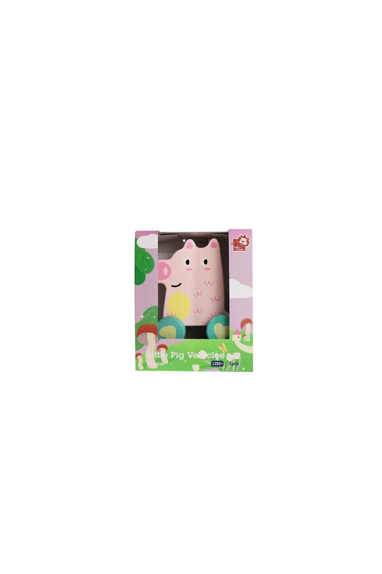 Wooden Pink Pig Vehicle Toy, Alternate, color, Pink