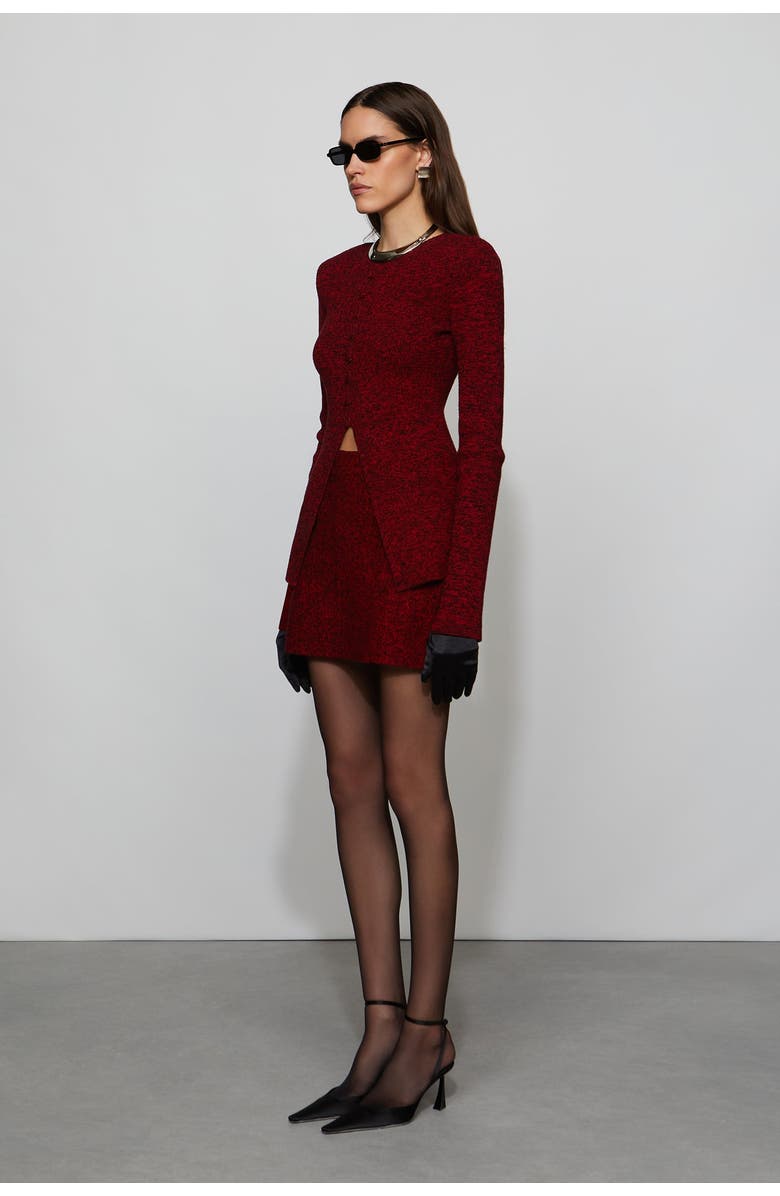 Et Ochs Iris Knit Skirt, Alternate, color, Lipstick Red/Black