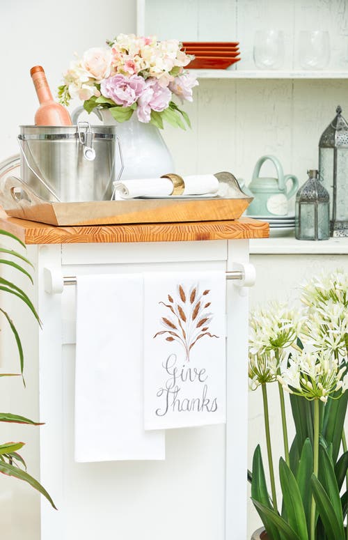 C & F Home C&f Home Give Thanks Flour Sack Cotton Kitchen Towel In White
