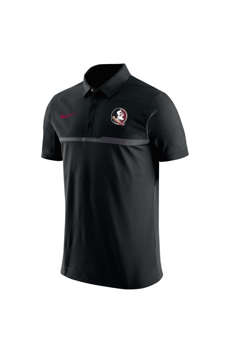 Nike Men's Nike Black Florida State Seminoles Coaches Performance Polo, Alternate, color, 