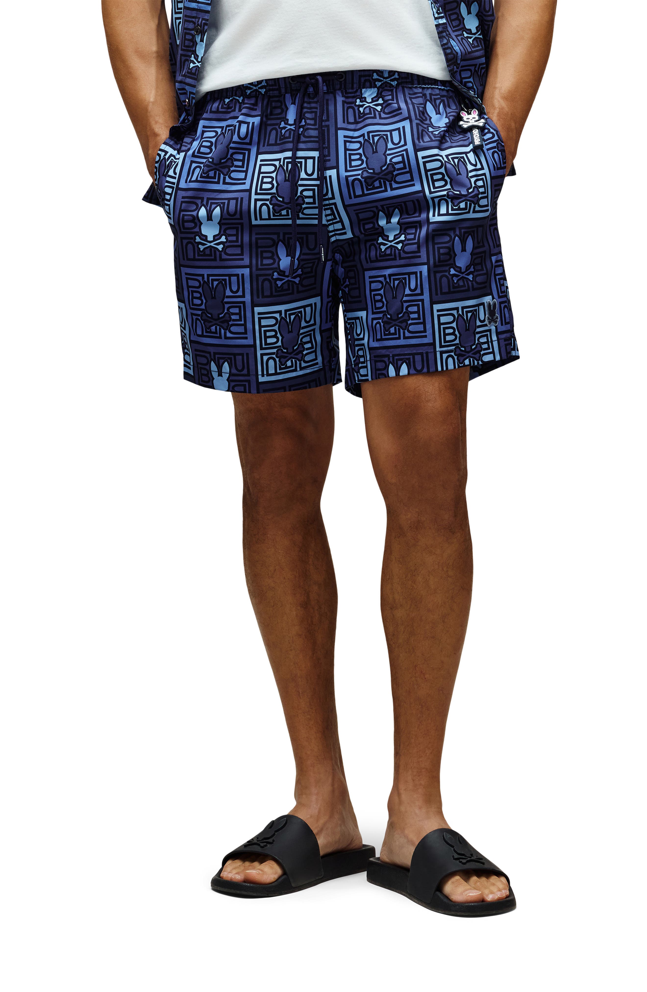 Psycho Bunny Gio Print Swim Trunks