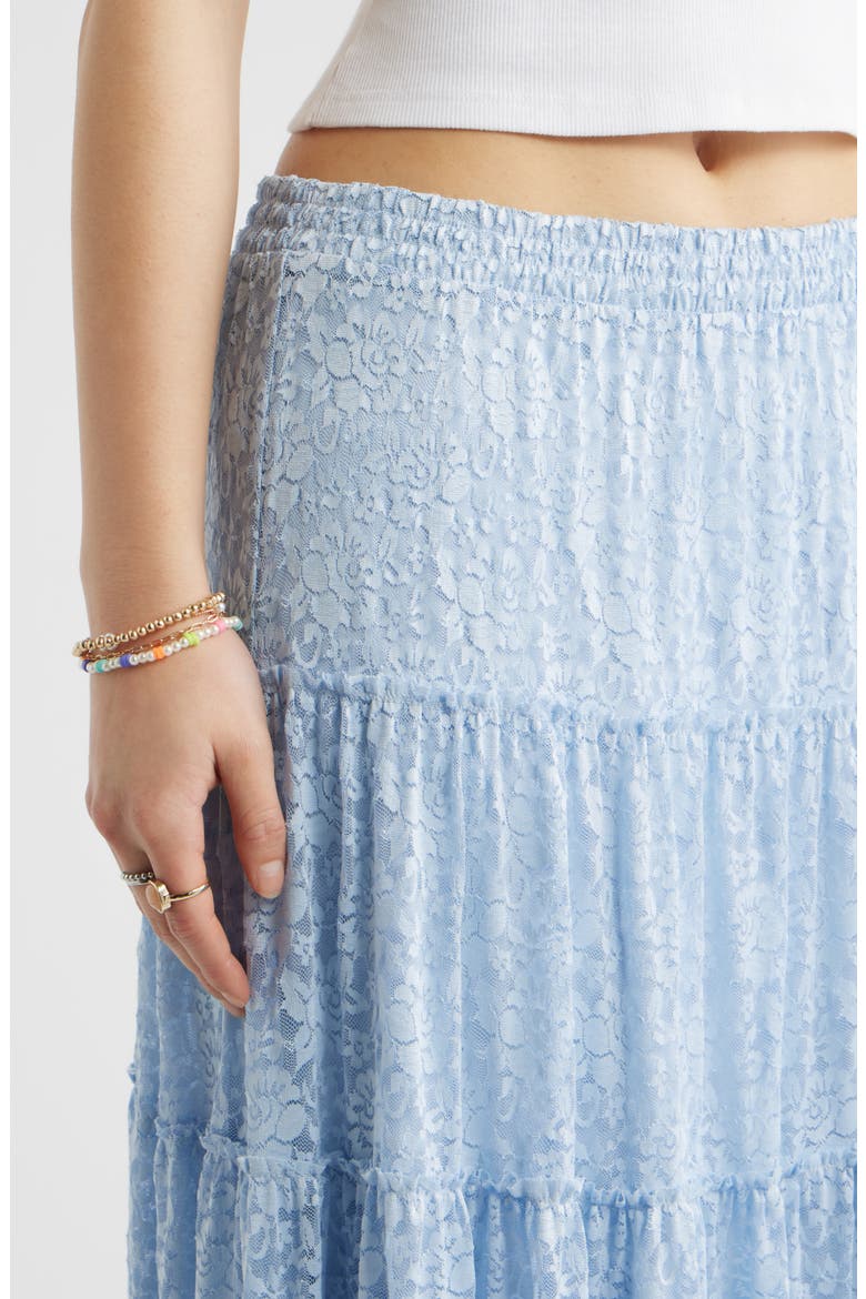 Lace Maxi Skirt, Alternate, color, BLUE BIRD