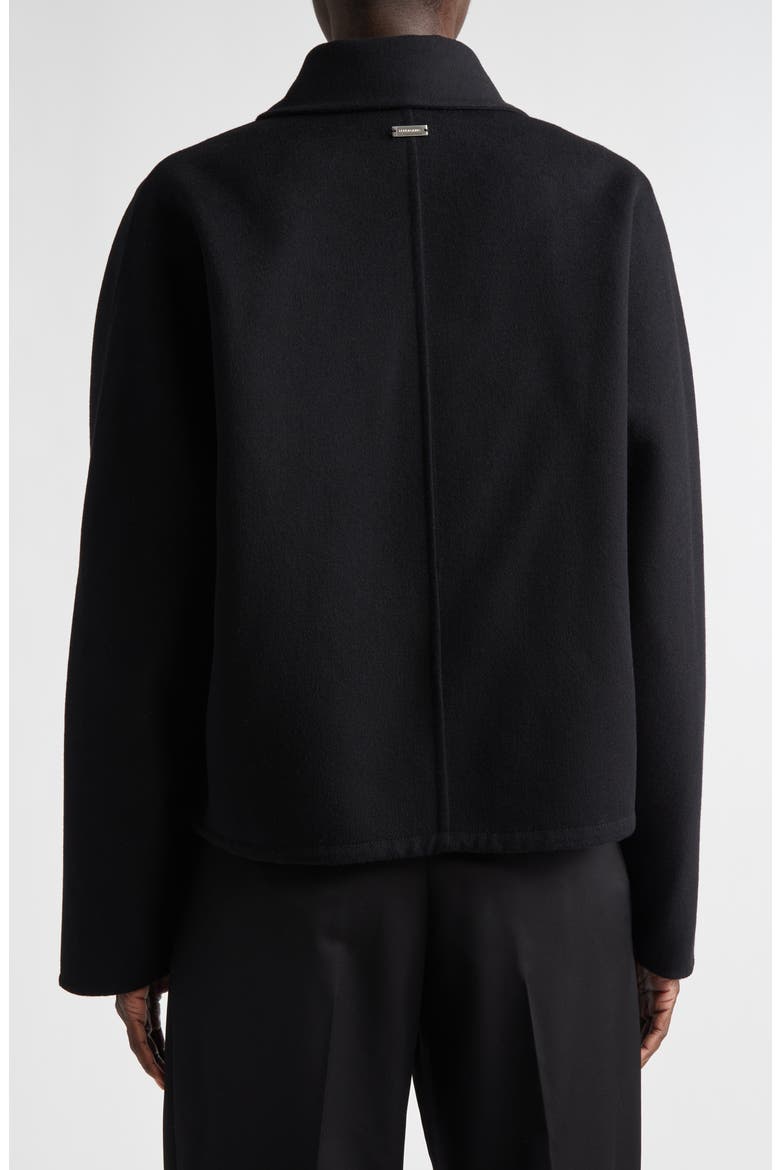 Crop Wool & Cashmere Bomber Jacket, Alternate, color, NERO