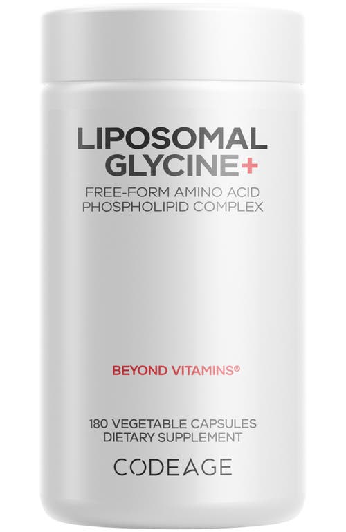 Codeage Liposomal Glycine+ Supplement, Free-Form Amino Acid L-Glycine 1500mg, 2-Month Supply in White 