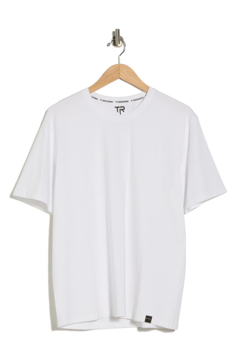 Oversize Stretch Cotton T-Shirt, Alternate, color, WHITE