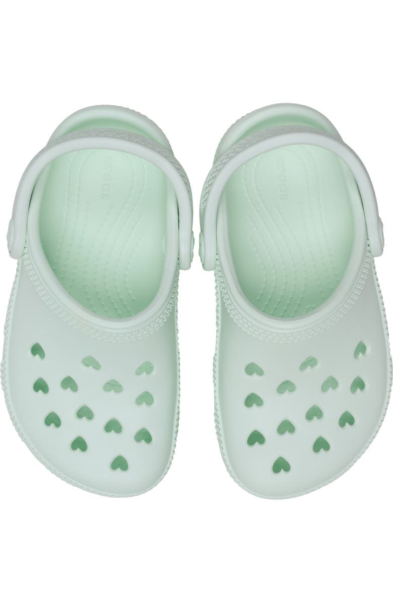 CROCS Kids' Classic Hearts Cutout Clog, Alternate, color, Retro Ice