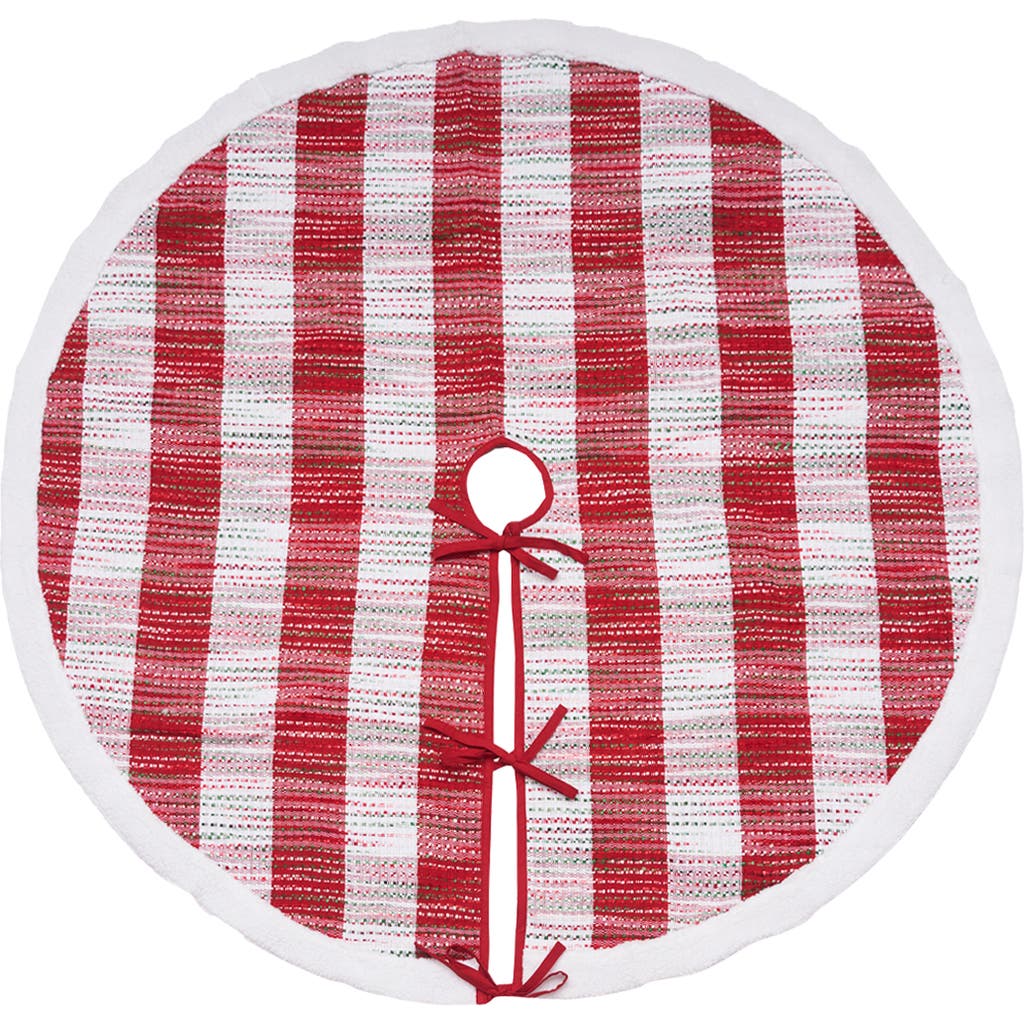 C & F Home C&f Home Christmas Woven Mélange Tree Skirt In Red