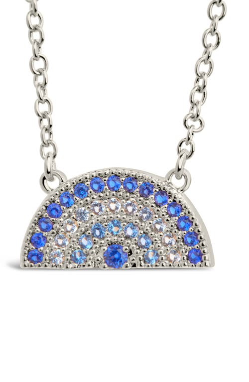 Sterling Forever Shades Of Rainbow Cubic Zirconia Pendant Necklace In Silver