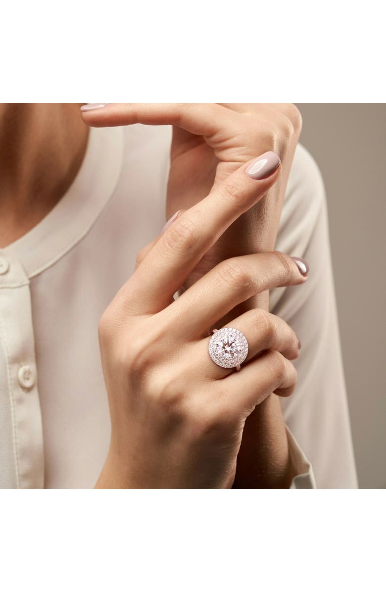 Julianna B. 3-7/8 CTW Lab-Grown Diamond Halo Ring 14k, Alternate, color, White Gold