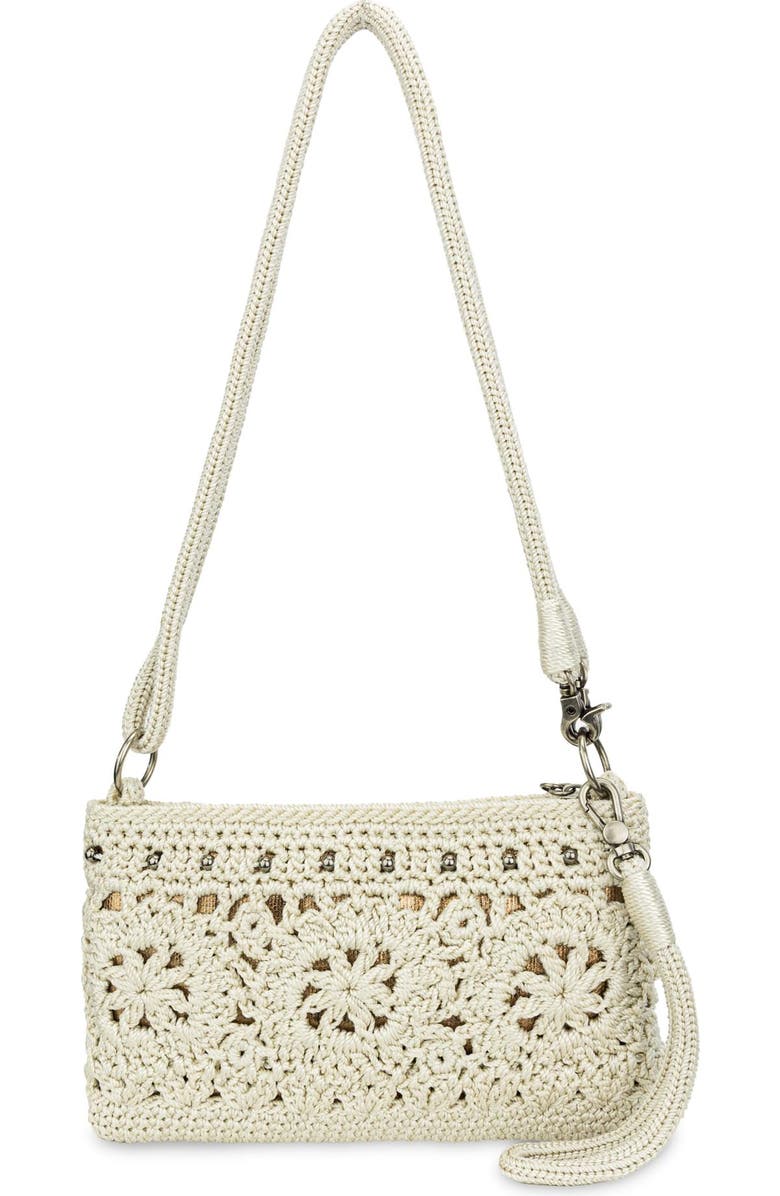 The Sak Vita Hand Crochet Crossbody Wristlet, Alternate, color, Natural Medallion