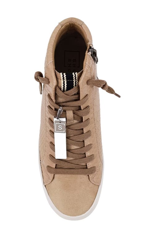 Shushop Reese High Top Sneaker In Brown