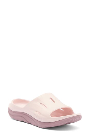 Hoka Gender Inclusive Ora Recovery Slide 3 Sandal In Cosmic Pearl/quartzite