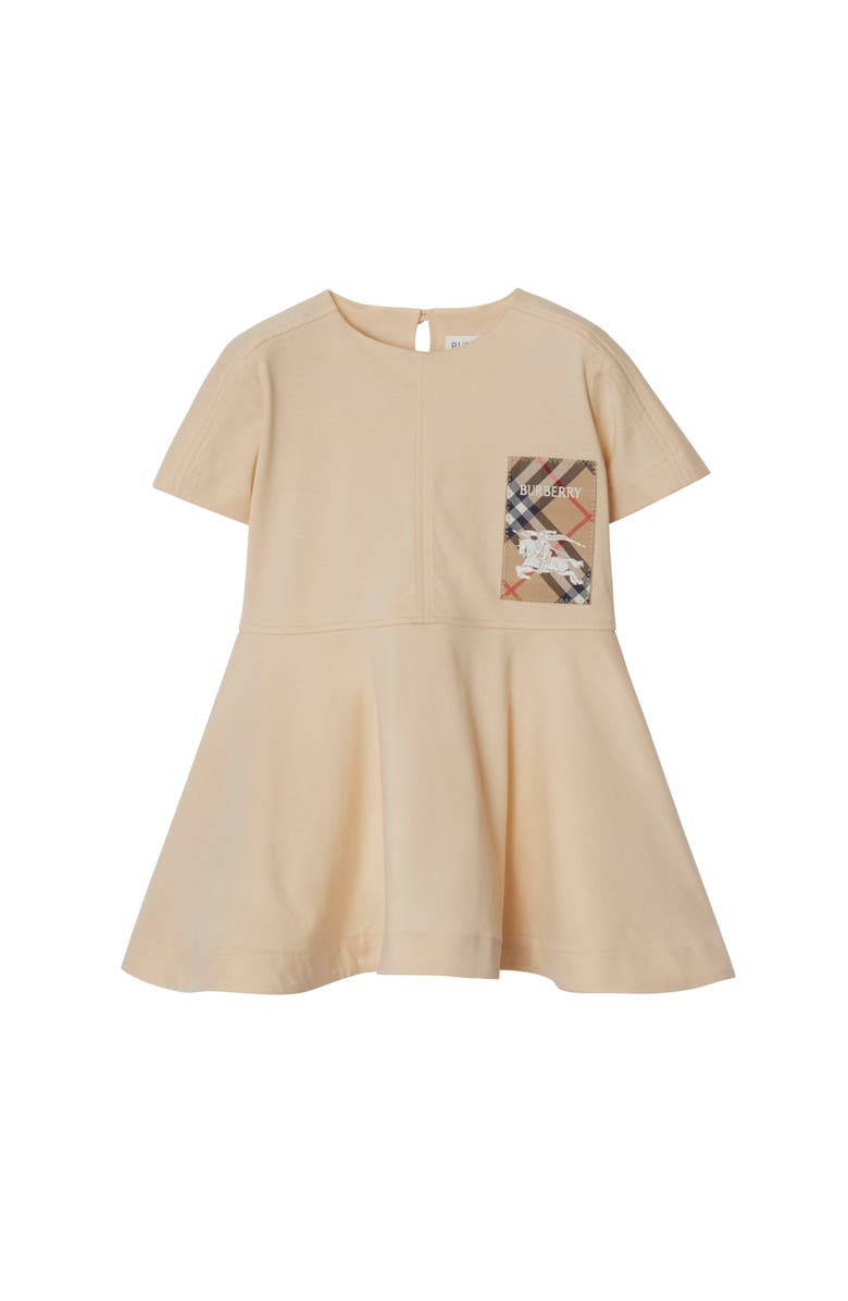 Burberry Check Label Cotton Dress, Main, color,