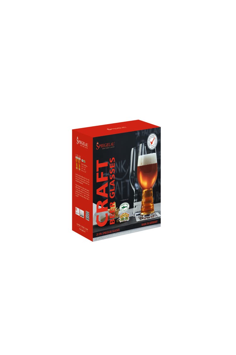 Craft IPA Beer Glass Set of 2, Alternate, color, Clear