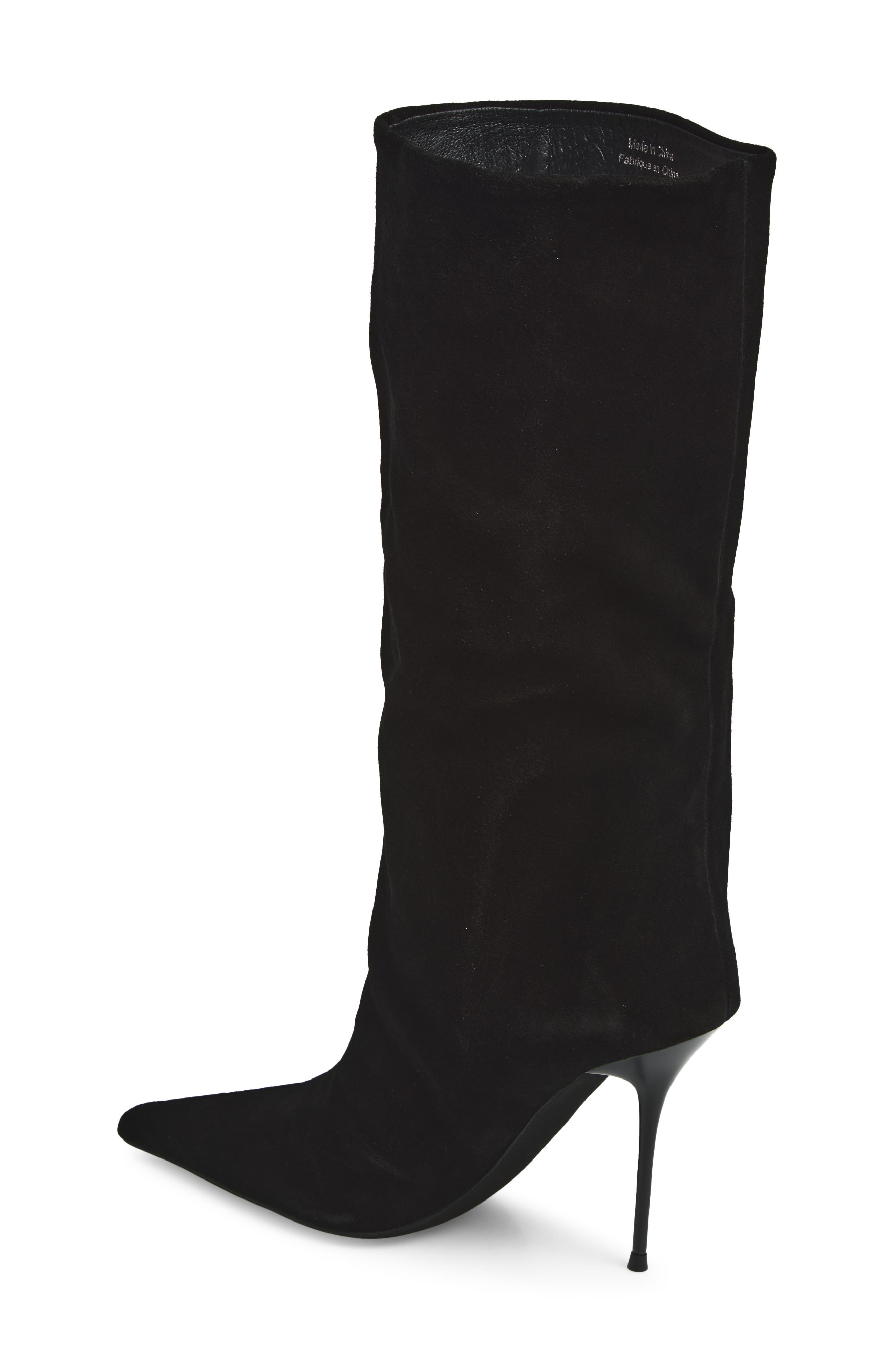 Give-It Knee High Boot, Alternate, color, BLACK SUEDE