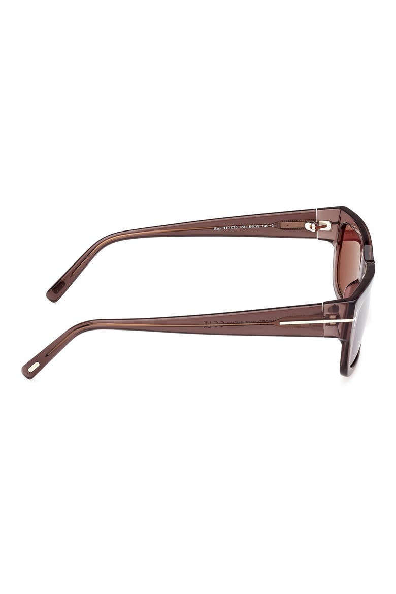 Ezra 54mm Rectangular Sunglasses, Alternate, color, LIGHT BROWN / BORDEAUX MIRROR