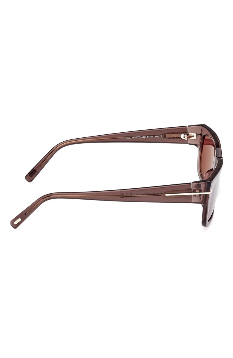 TOM FORD Ezra 54mm Rectangular Sunglasses, Alternate, color, Light Brown / Bordeaux Mirror